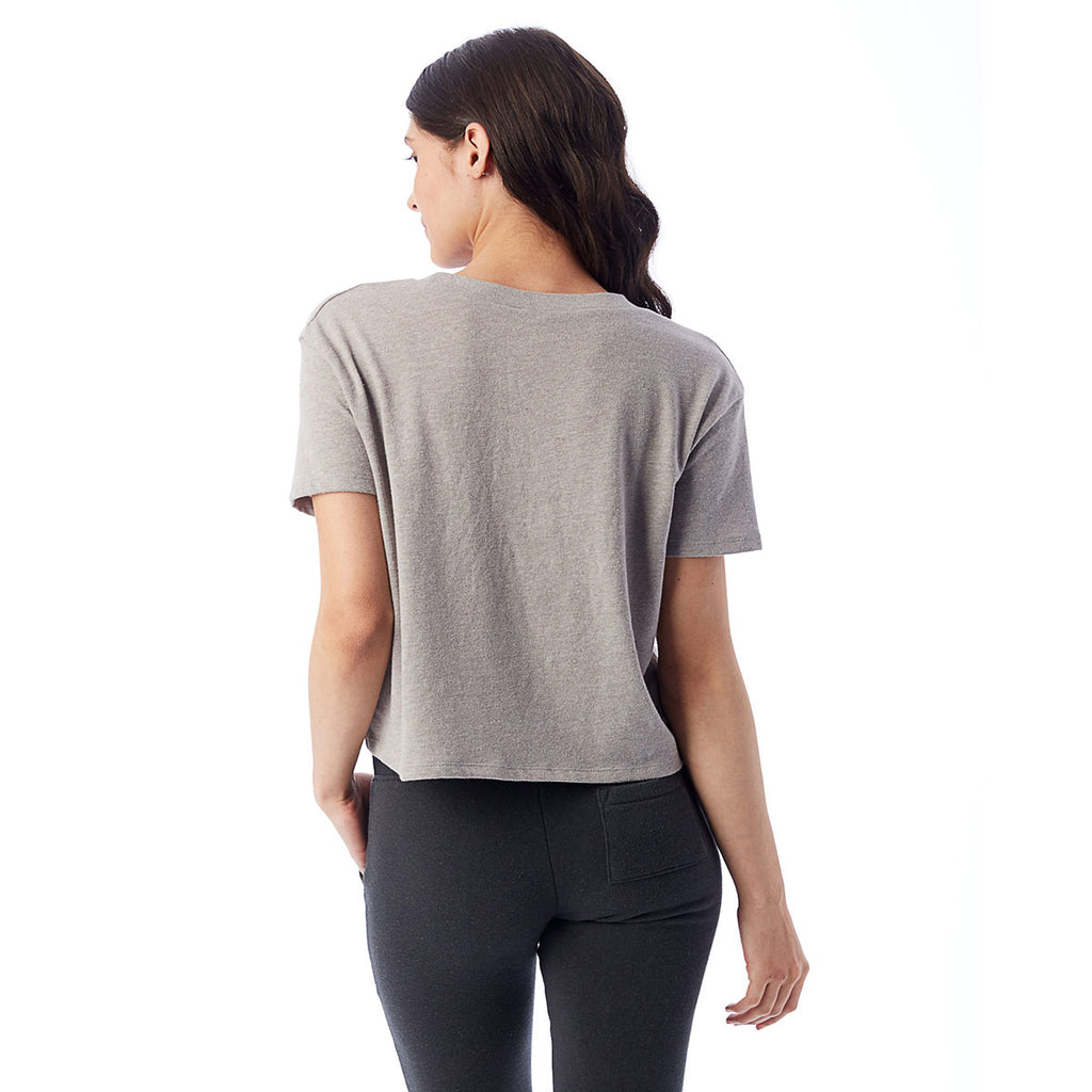 Alternative Apparel Women's Smoke Grey Headliner Cropped T-Shirt