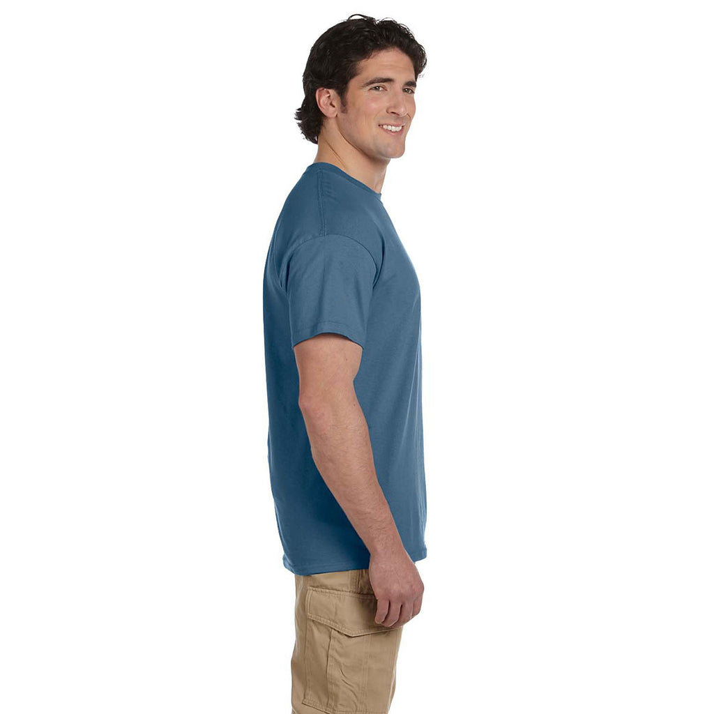 Hanes Men's Denim Blue 5.2 oz. 50/50 EcoSmart T-Shirt