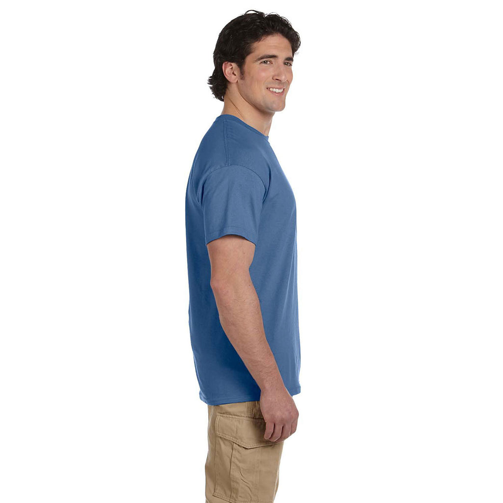 Hanes Men's Heather Blue 5.2 oz. 50/50 EcoSmart T-Shirt