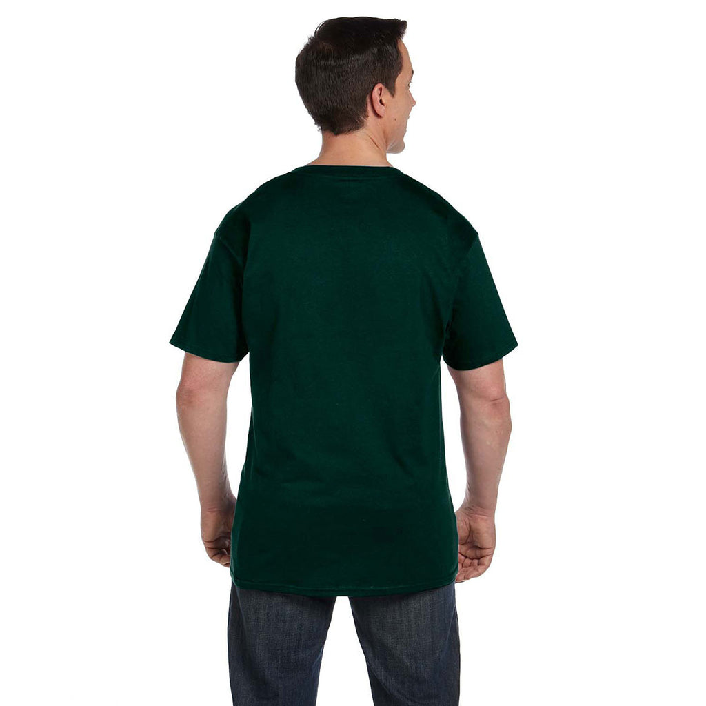 Hanes Men's Deep Forest 6.1 oz. Beefy-T with Pocket