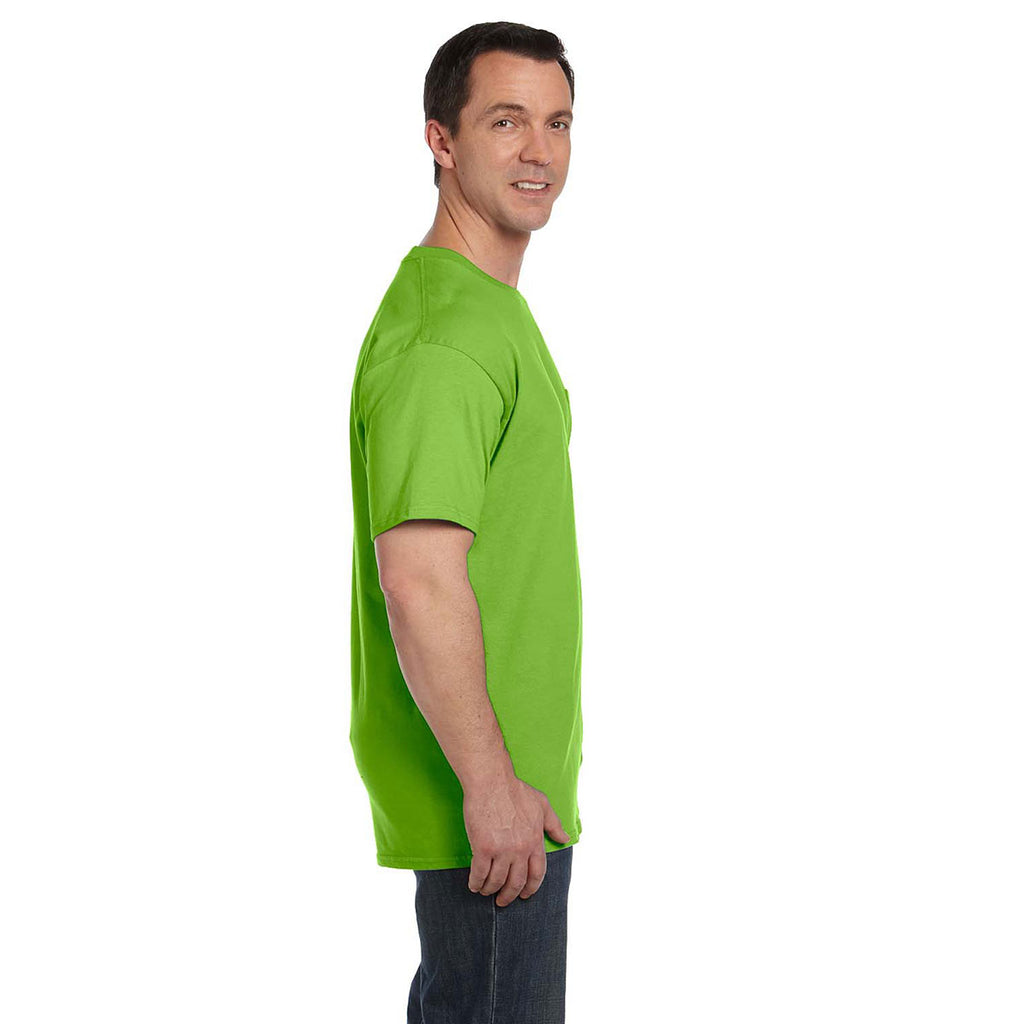 Hanes Men's Lime 6.1 oz. Beefy-T with Pocket