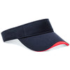 Pacific Headwear Navy/Red Polo Twill Hook-And-Loop Visor