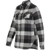 Burnside Women's Black/Grey Yarn-Dyed Long Sleeve Flannel Shirt
