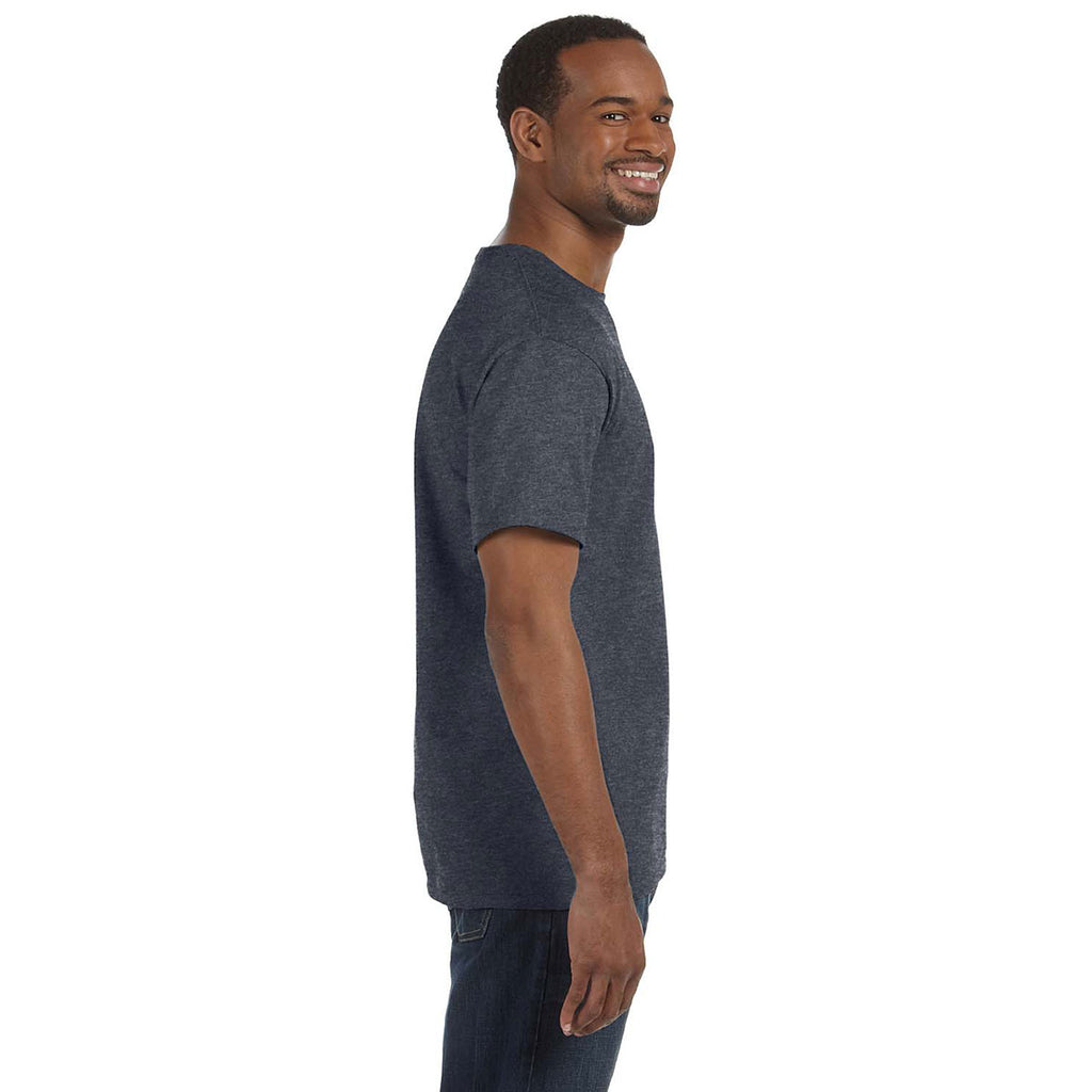 Hanes Men's Charcoal Heather 6.1 oz. Tagless T-Shirt