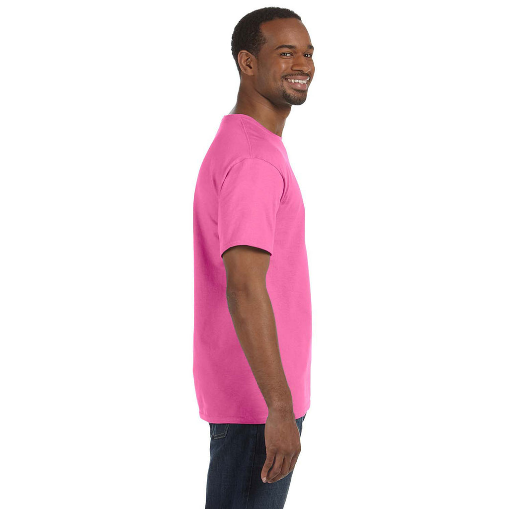Hanes Men's Pink 6.1 oz. Tagless T-Shirt