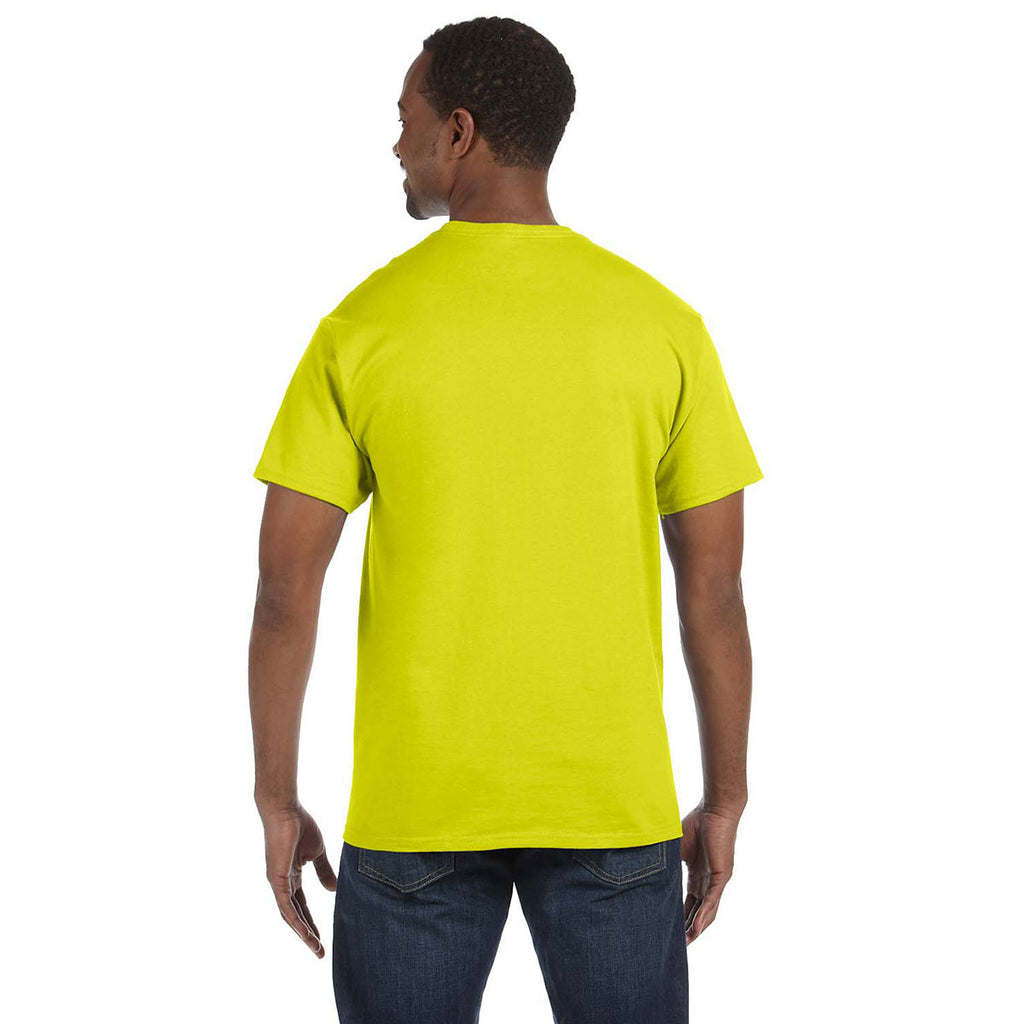 Hanes Men's Safety Green 6.1 oz. Tagless T-Shirt