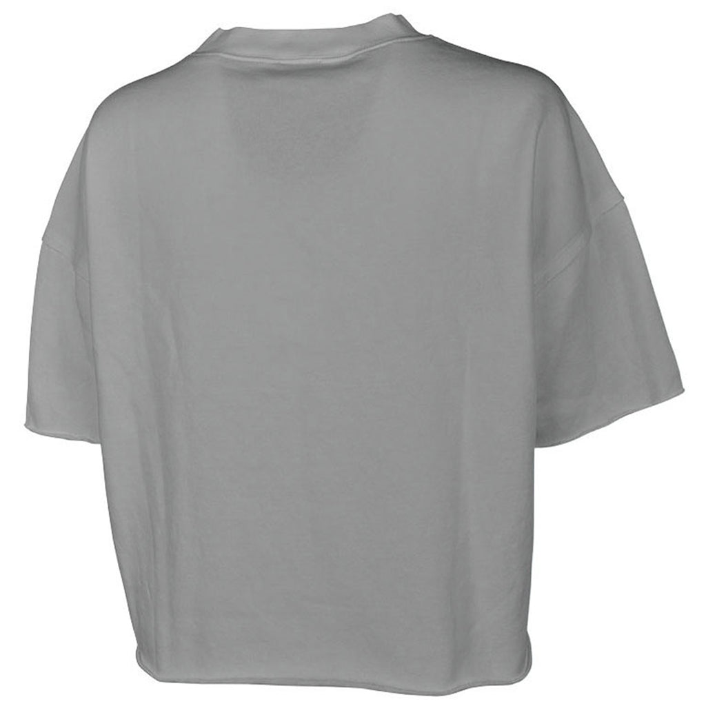 Charles River Women's Light Grey Clifton Short Sleeve Sweatshirt