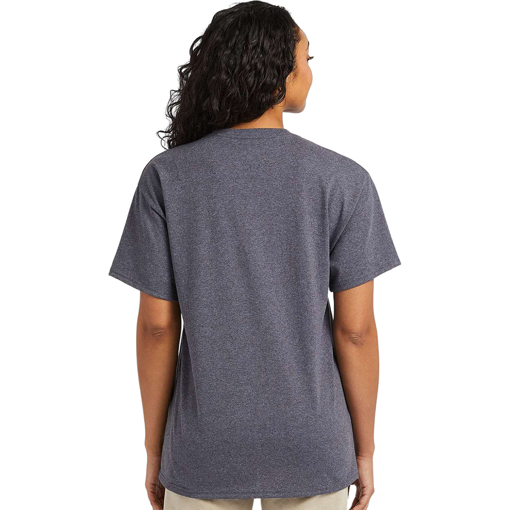 Hanes Unisex Charcoal Heather Essential-T Pocket T-Shirt