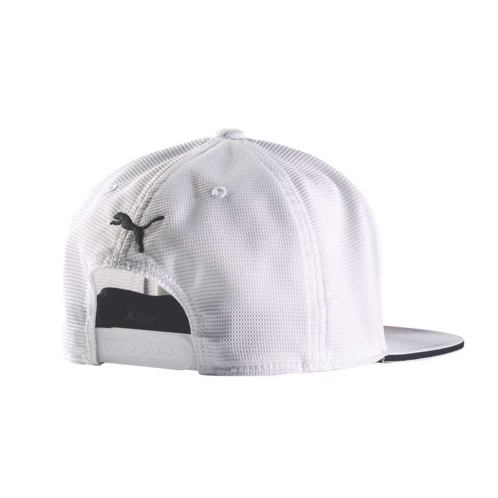 Puma Golf White/Black Monoline Snapback Cap