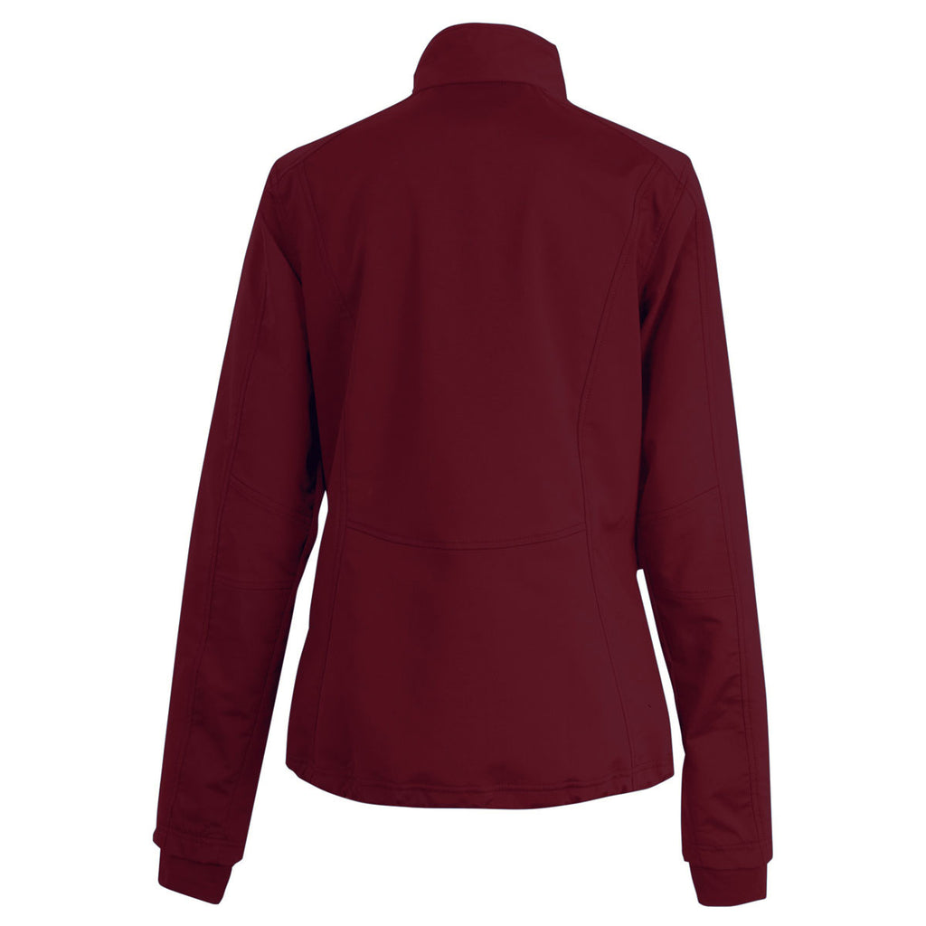 Charles River Women's Maroon Axis Soft Shell Jacket