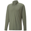 Puma Golf Men's Deep Lichen Green Cloudspun Grey Label Quarter Zip