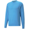 Puma Golf Men's Azure Blue Heather Cloudspun Grey Label Crewneck Sweater