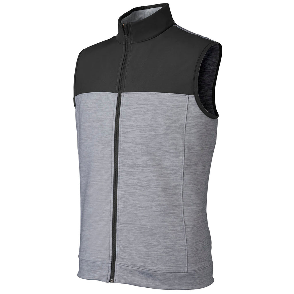 Puma Golf Men's Puma Black/Quiet Shade Heather Cloudspun Colorblock Vest