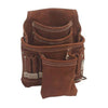 Bucket Boss Brown 10 Pocket Suede Leather Pouch