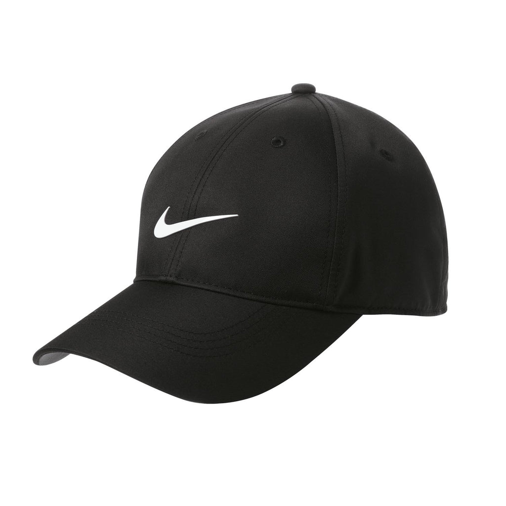 Custom Logo Nike Golf Black Dri-FIT Swoosh Front Cap | Add Your Logo