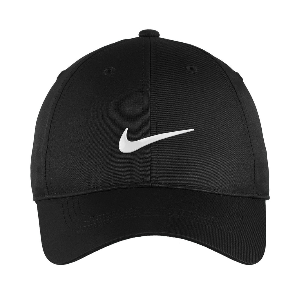 Custom Logo Nike Golf Black DriFIT Swoosh Front Cap Add Your Logo