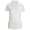 Edwards Women's White Mini-Pique Snag Proof Polo