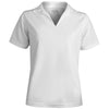 Edwards Women's White Performance Flat-Knit Short Sleeve Polo