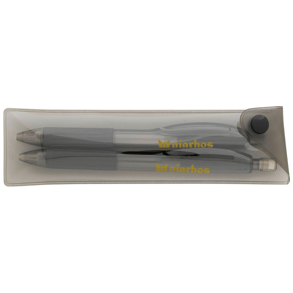 Good Value Black Cliff Gel Pen and Mechanical Pencil Set