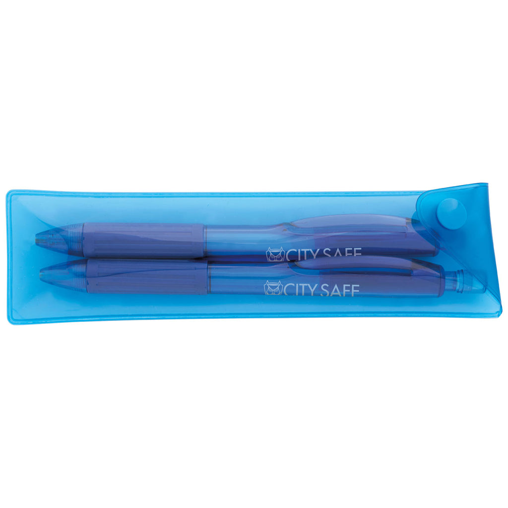 Good Value Blue Cliff Gel Pen and Mechanical Pencil Set