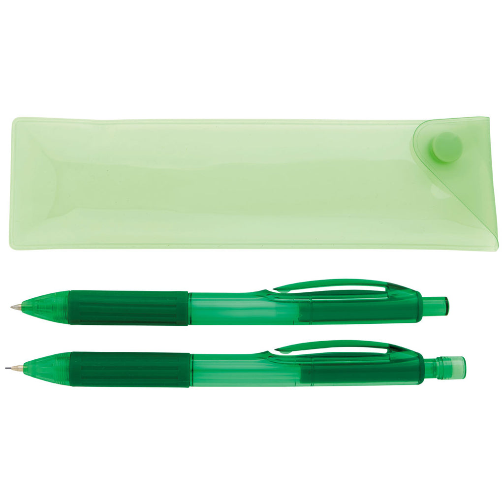 Good Value Green Cliff Gel Pen and Mechanical Pencil Set