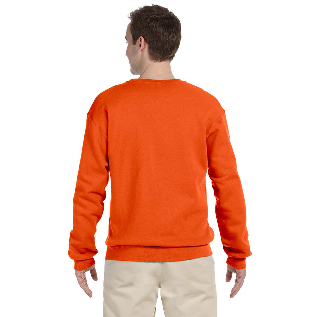 Jerzees Men's Safety Orange 8 Oz. Nublend Fleece Crew