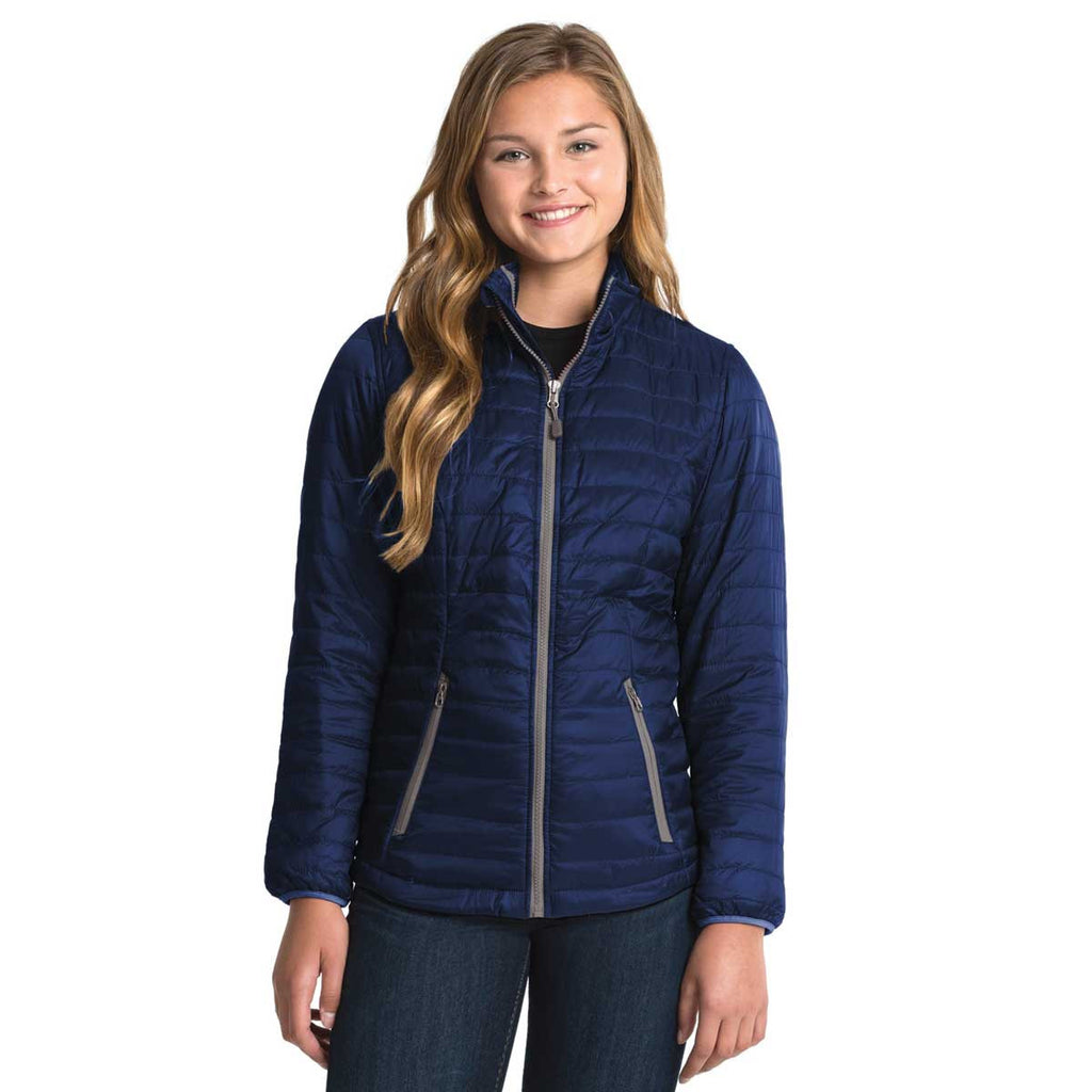 Charles River Women's Navy/Grey Lithium Quilted