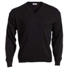 Edwards Men's Black V-Neck Acrylic Sweater