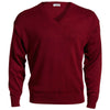 Edwards Men's Burgundy V-Neck Acrylic Sweater