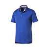 Puma Golf Men's Surf the Web Blue Short Sleeve Tailored Tipped Polo