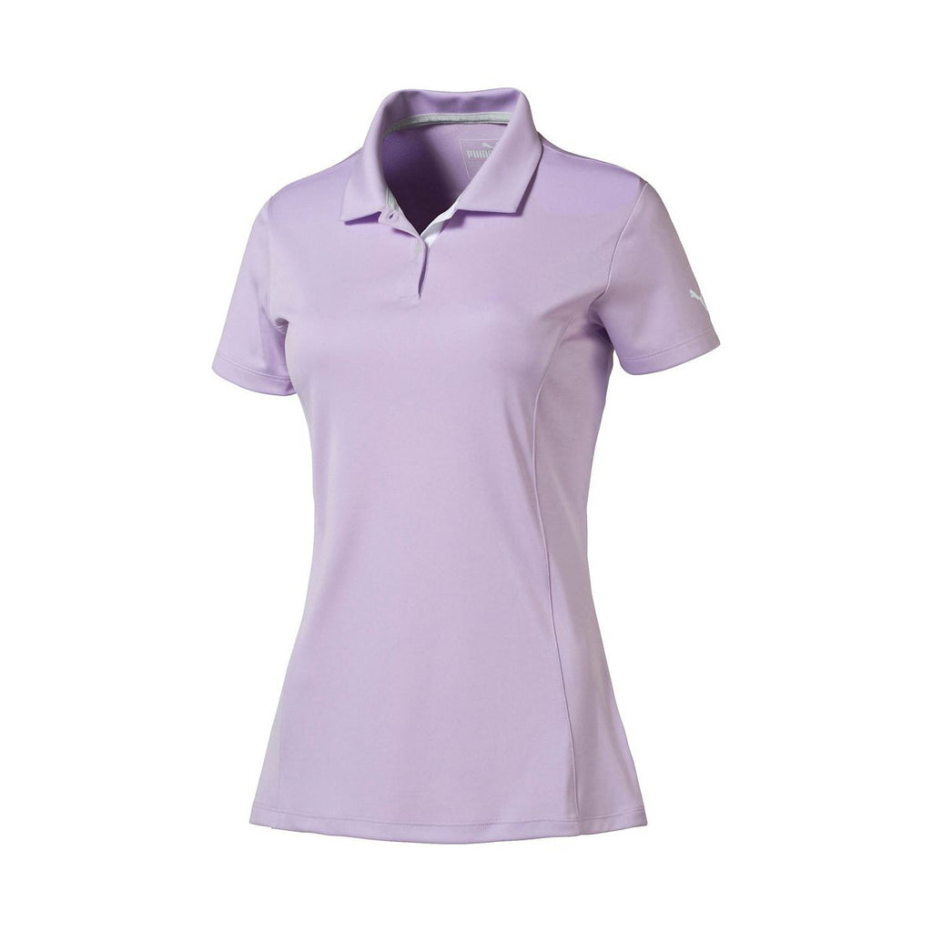 Puma Golf Women's Orchid Bloom Pounce Golf Polo Cresting
