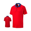 Puma Golf Men's High Risk Red Short Sleeve D_Vent Polo Cresting