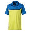 Puma Golf Men's Electric Blue Lemonade/Lemon Tonic Bonded Tech Golf Polo