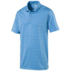 Puma Golf Men's Bleu Azur Rotation Stripe Golf Polo