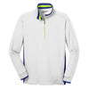 Nike Men's White Dri-FIT Long Sleeve Quarter Zip Shirt