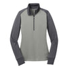 Nike Women's Athletic Grey Heather/ Dark Grey Dri-FIT Long Sleeve Quarter Zip Shirt