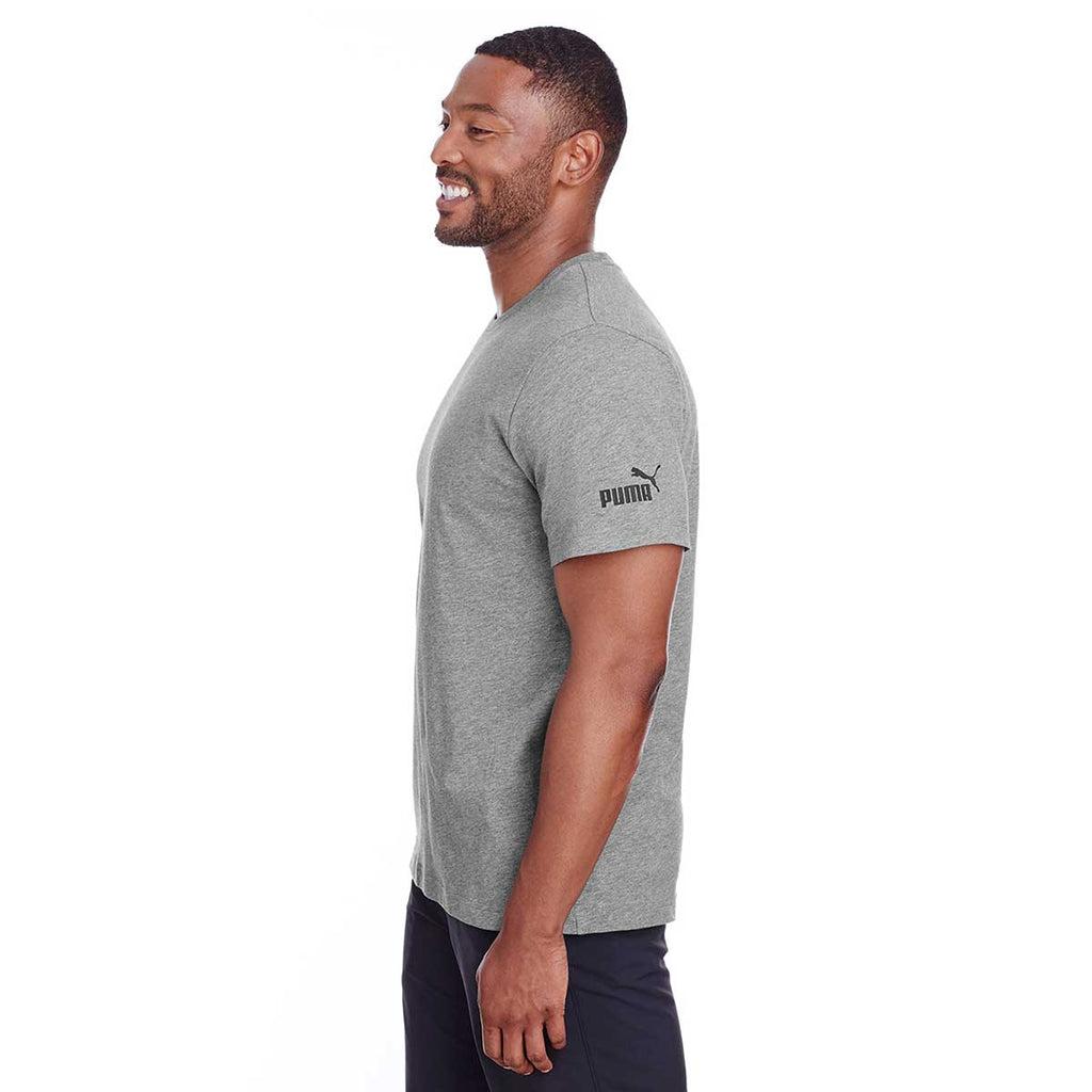 Puma Sport Men's Mid Grey Heather/Black Essential Logo T-Shirt