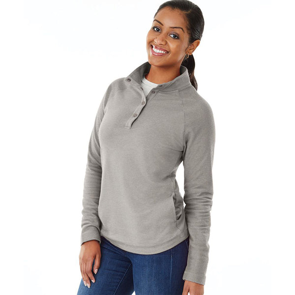 Charles River Women's Heather Grey Falmouth Pullover