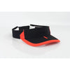 Pacific Headwear Black/Orange Adjustable M2 Performance Sideline Visor