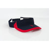 Pacific Headwear Navy/Red Adjustable M2 Performance Sideline Visor