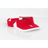 Pacific Headwear Red/White Adjustable M2 Performance Sideline Visor
