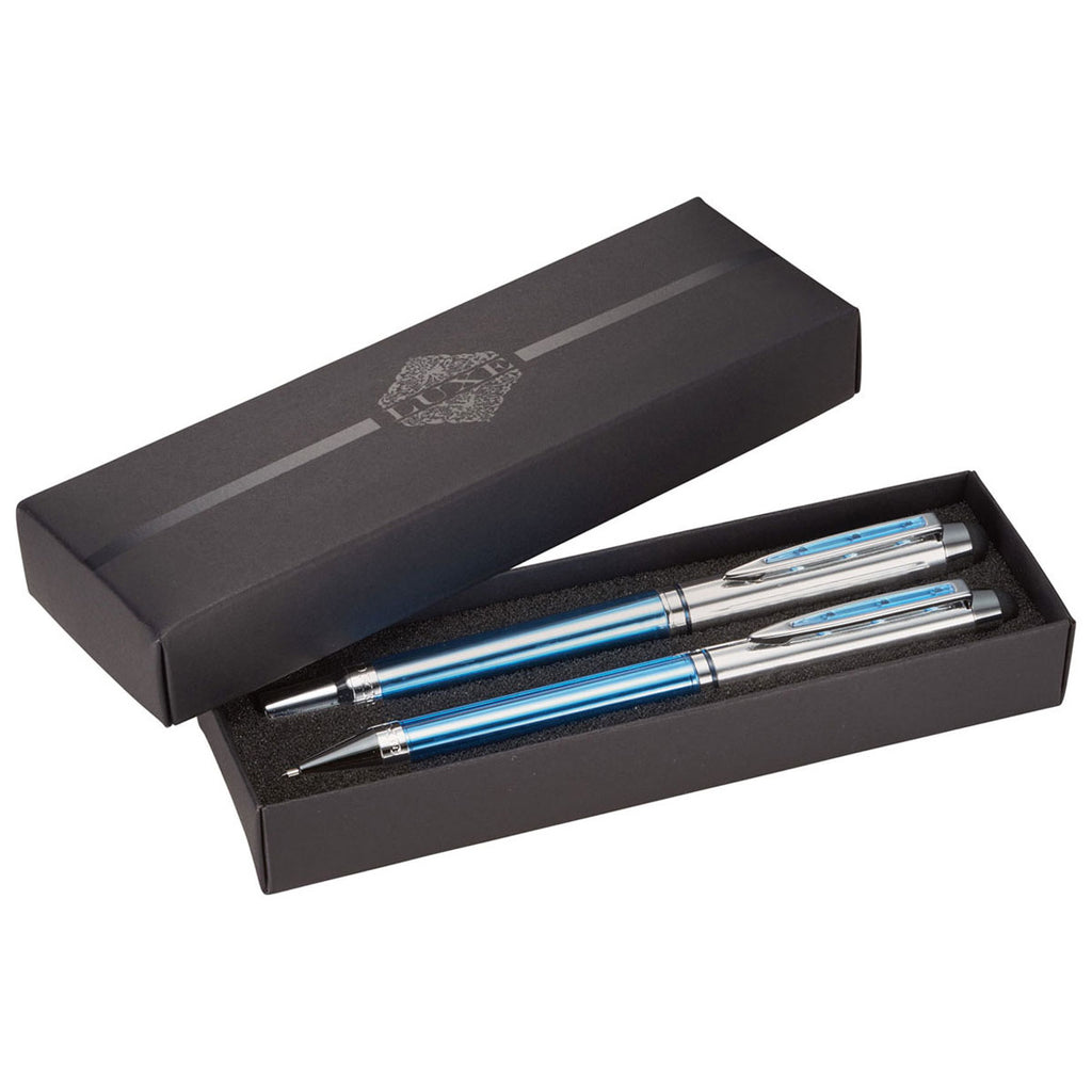 Luxe Blue Lucite Stylus Pen Set