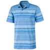 Puma Golf Men's Ibiza Blue Variegated Stripe Golf Polo