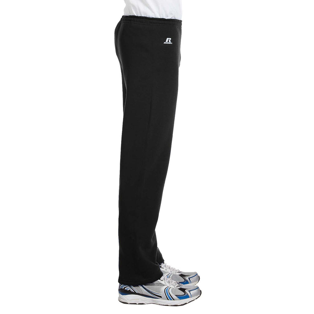 Russell Athletic Youth Black Dri-Power Fleece Open-Bottom Pant