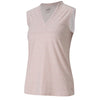 Puma Golf Women's Rose Wine Cloudspun Speckle Sleeveless Golf Polo