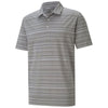 Puma Golf Men's Quiet Shade/High Rise Mattr Fine Stripe Golf Polo