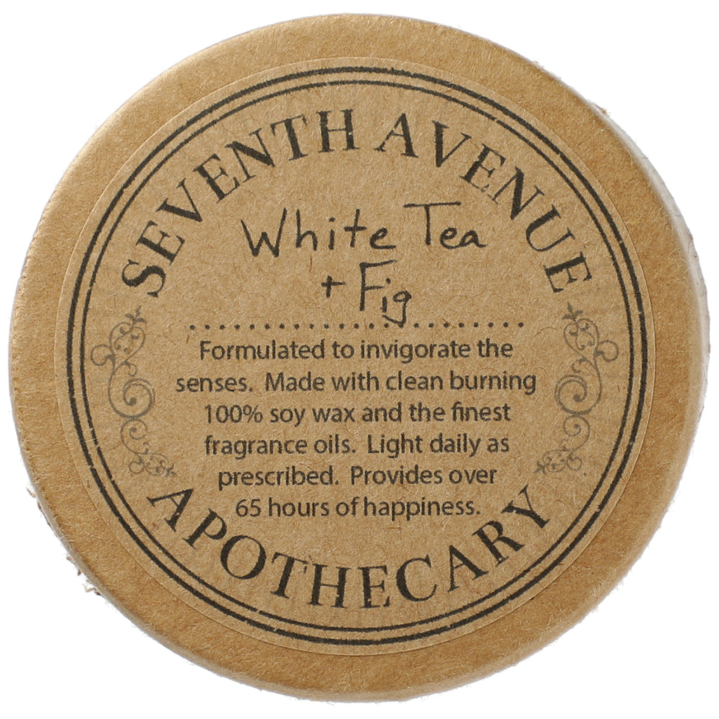 Seventh Avenue Apothecary White Tea and Fig 11 oz Glass Jar Candle