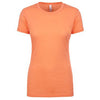 Next Level Women's Light Orange Poly/Cotton Short-Sleeve Tee