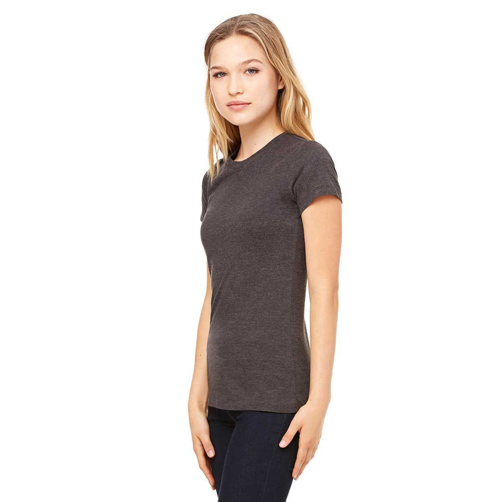 Bella + Canvas Women's Dark Grey Heather Jersey Short-Sleeve T-Shirt