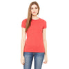 Bella + Canvas Women's Heather Red Jersey Short-Sleeve T-Shirt